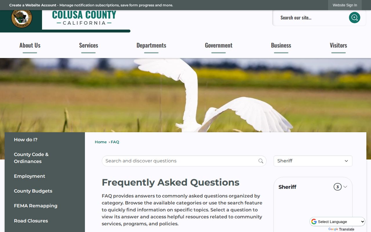 Colusa County Sheriff warrant-related report copy route